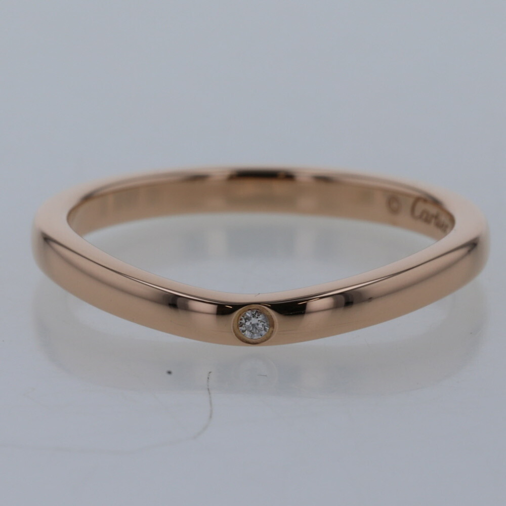CARTIER ring ballerina wedding 3P width about 2mm B4098600 K18 pink gold diamond - Picture 4 of 8